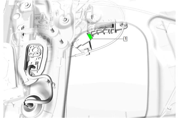 Rear Side Door Inside Handle Cable Replacement — figure 7