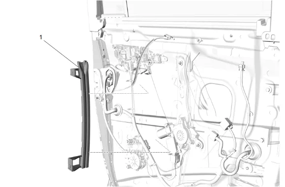 Rear Side Door Window Channel Rear Retainer Replacement — figure 4