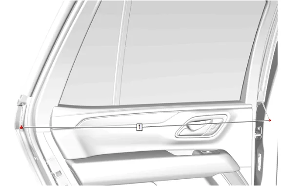 Rear Side Door Window Frame Rear Applique Replacement — figure 1