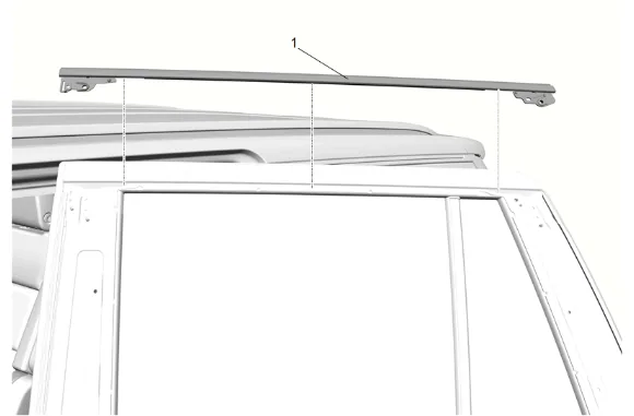 Rear Side Door Window Upper Reveal Molding Replacement — figure 7