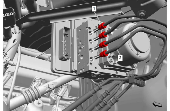 Brake Master Cylinder Replacement - With Power Brake Booster and Electronic Brake Control Module — figure 12