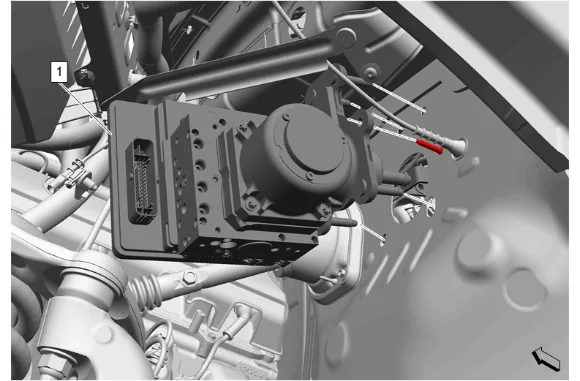 Brake Master Cylinder Replacement - With Power Brake Booster and Electronic Brake Control Module — figure 14