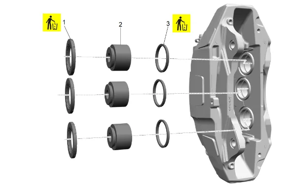Front Brake Caliper Overhaul (J55) — figure 2