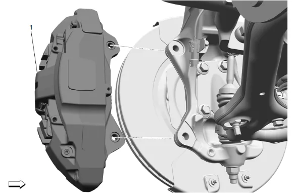 Front Brake Caliper Replacement (J55) — figure 4
