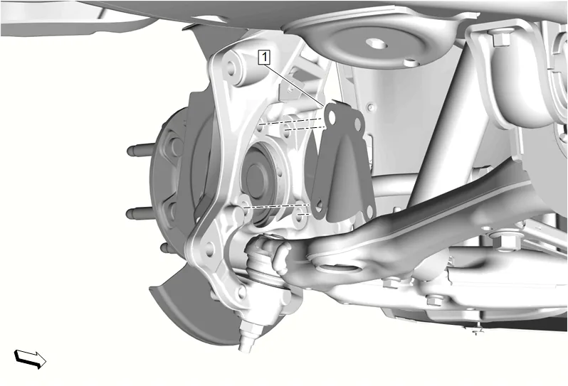 Front Brake Shield Replacement (2WD with Z56) — figure 8