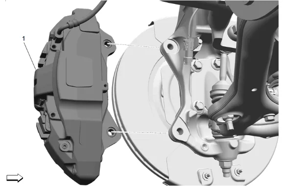 Front Disc Brake Pads Replacement (J55) — figure 4