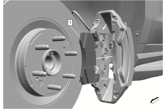 Front Disc Brake Pads Replacement (J55) — figure 5