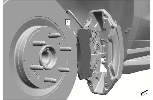 Front Disc Brake Pads Replacement (J55) — figure 6