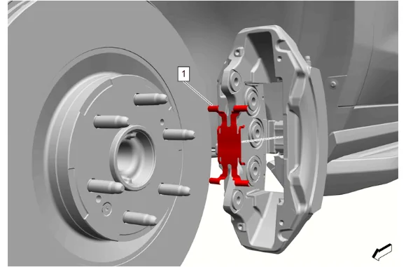 Front Disc Brake Pads Replacement (J55) — figure 7