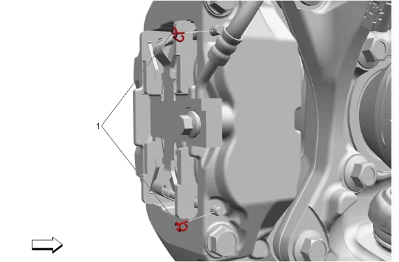 Front Disc Brake Pads Replacement (J61) — figure 3