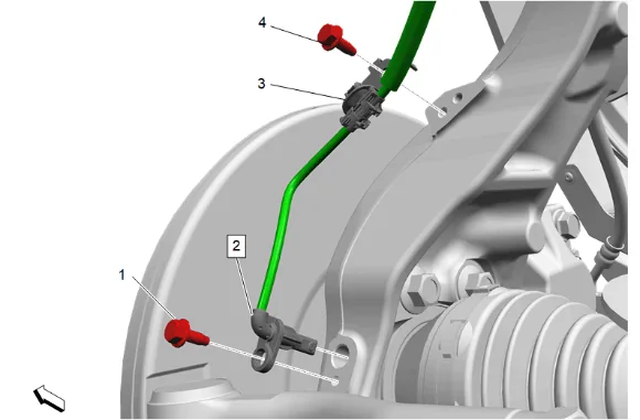 Front Wheel Speed Sensor Replacement - Right Side — figure 1