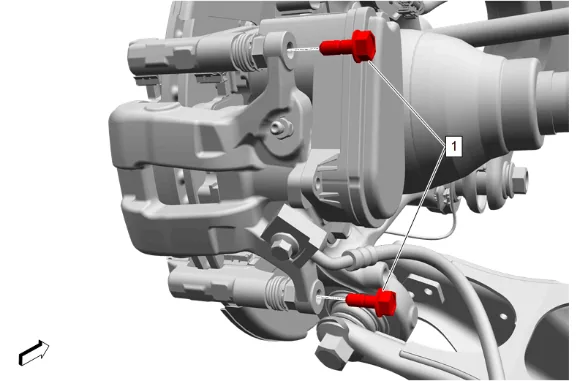 Rear Brake Caliper Guide Pin Replacement — figure 3