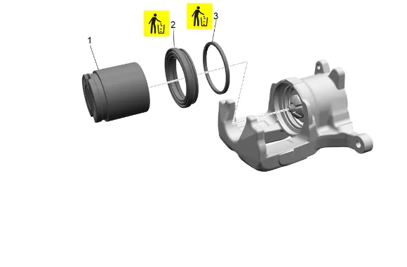 Rear Brake Caliper Overhaul — figure 1