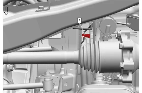 Rear Brake Rear Pipe Replacement - Left Side — figure 2