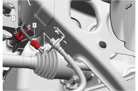 Rear Brake Rear Pipe Replacement - Left Side — figure 3