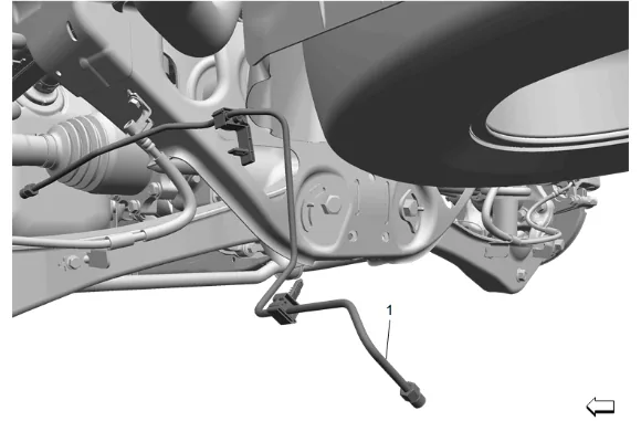Rear Brake Rear Pipe Replacement - Left Side — figure 4