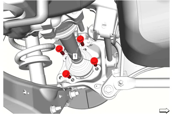 Rear Brake Shield Replacement (ZW7) — figure 9