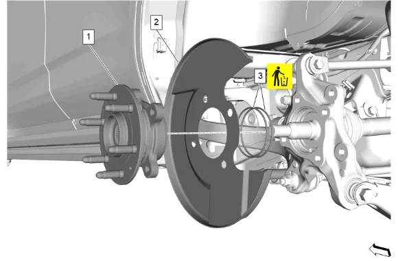 Rear Brake Shield Replacement (ZW7) — figure 10