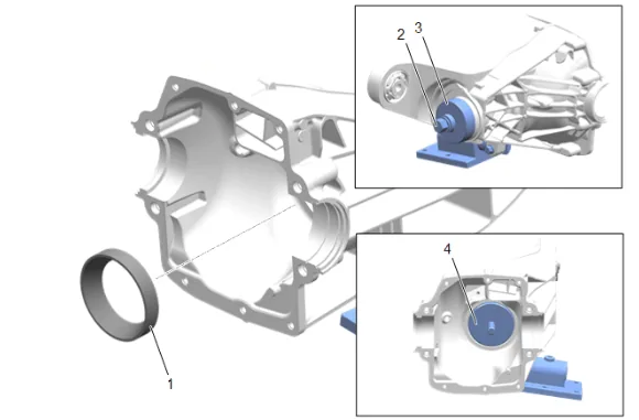 Differential Drive Pinion Gear Inner Bearing Replacement (G96) — figure 32
