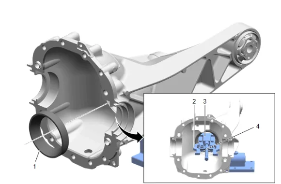 Differential Drive Pinion Gear Outer Bearing Replacement (G86) — figure 26