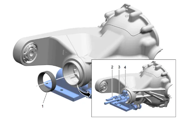 Differential Drive Pinion Gear Outer Bearing Replacement (G86) — figure 27