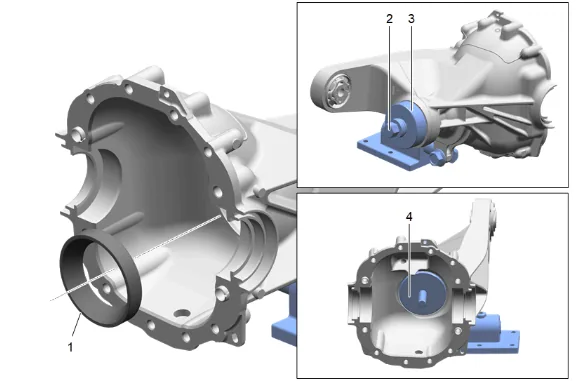 Differential Drive Pinion Gear Outer Bearing Replacement (G86) — figure 28