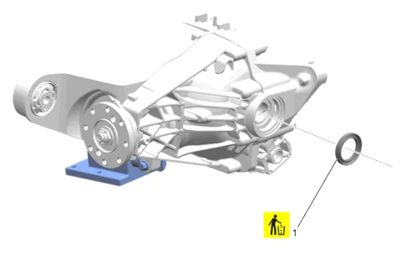 Differential Drive Pinion Gear Outer Bearing Replacement (G96) — figure 18
