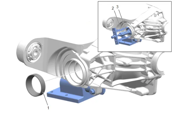 Differential Drive Pinion Gear Outer Bearing Replacement (G96) — figure 31