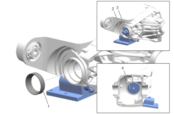 Differential Drive Pinion Gear Outer Bearing Replacement (G96) — figure 33