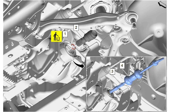 Front Drive Axle Inner Shaft Seal and Inner Shaft Bearing Replacement — figure 21