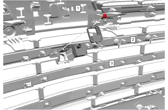 Front View Driver Information Camera Bracket Replacement — figure 2