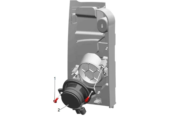 Radio Body Rear Corner Upper Garnish Molding Speaker Replacement — figure 6