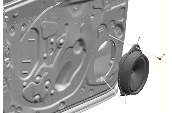 Radio Front Side Door Speaker Replacement — figure 1