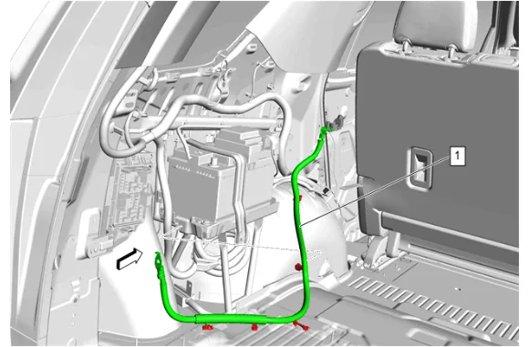 Auxiliary Battery Negative Cable Replacement (9C1, 5W4) — figure 4