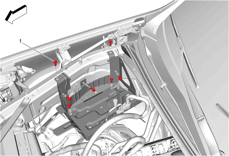 Battery Tray Replacement (LM2) — figure 13