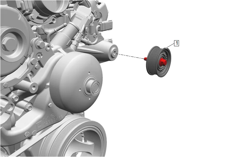 Belt Idler Pulley Bracket Replacement — figure 4