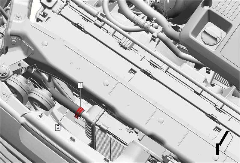 Charge Air Cooler Coolant Hose Replacement (LM2) — figure 4