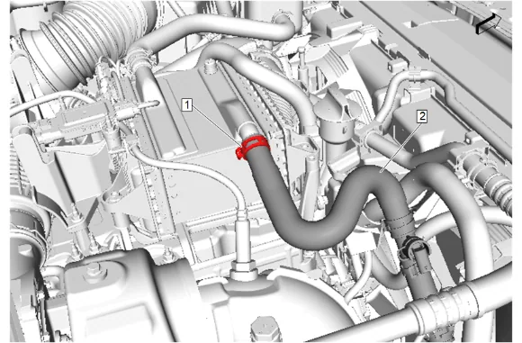 Charge Air Cooler Coolant Hose Replacement (LM2) — figure 8