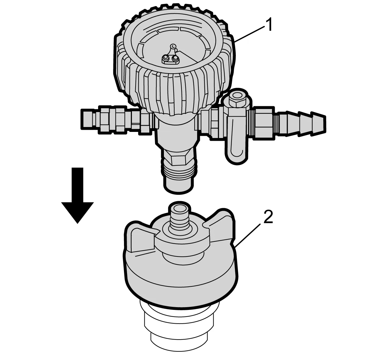 Charge Air Cooling System Draining and Filling (GE 47716 LM2 with RC1) — figure 5