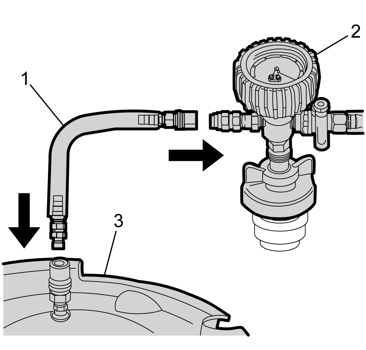 Charge Air Cooling System Draining and Filling (GE 47716 LM2 with RC1) — figure 10