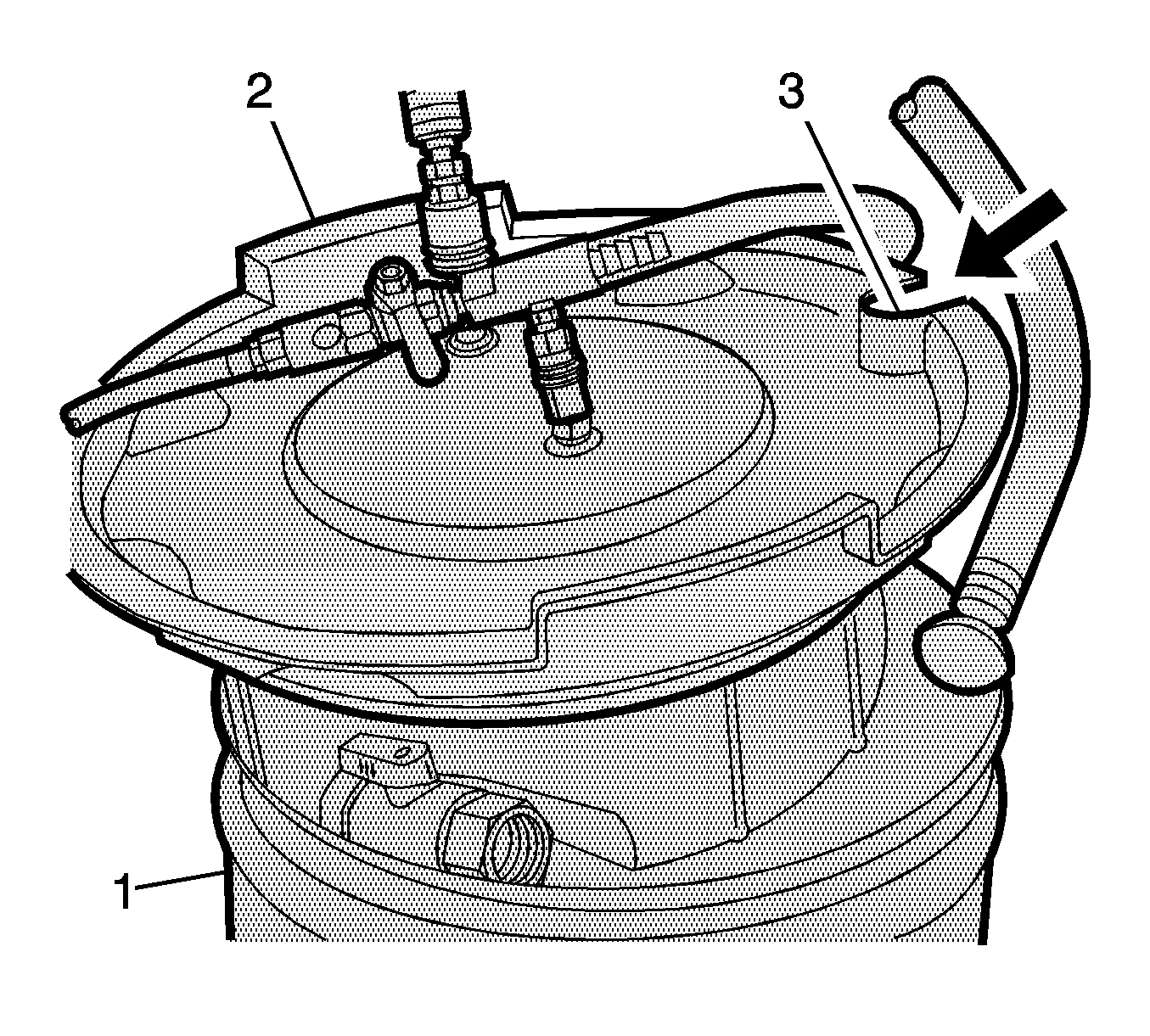 Cooling System Draining and Filling (GE 47716 LM2) — figure 4