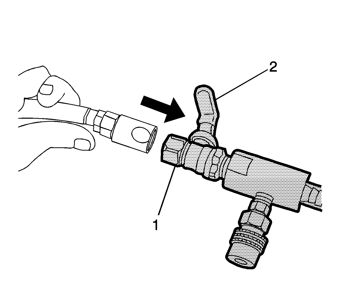 Cooling System Draining and Filling (GE 47716 LM2) — figure 6