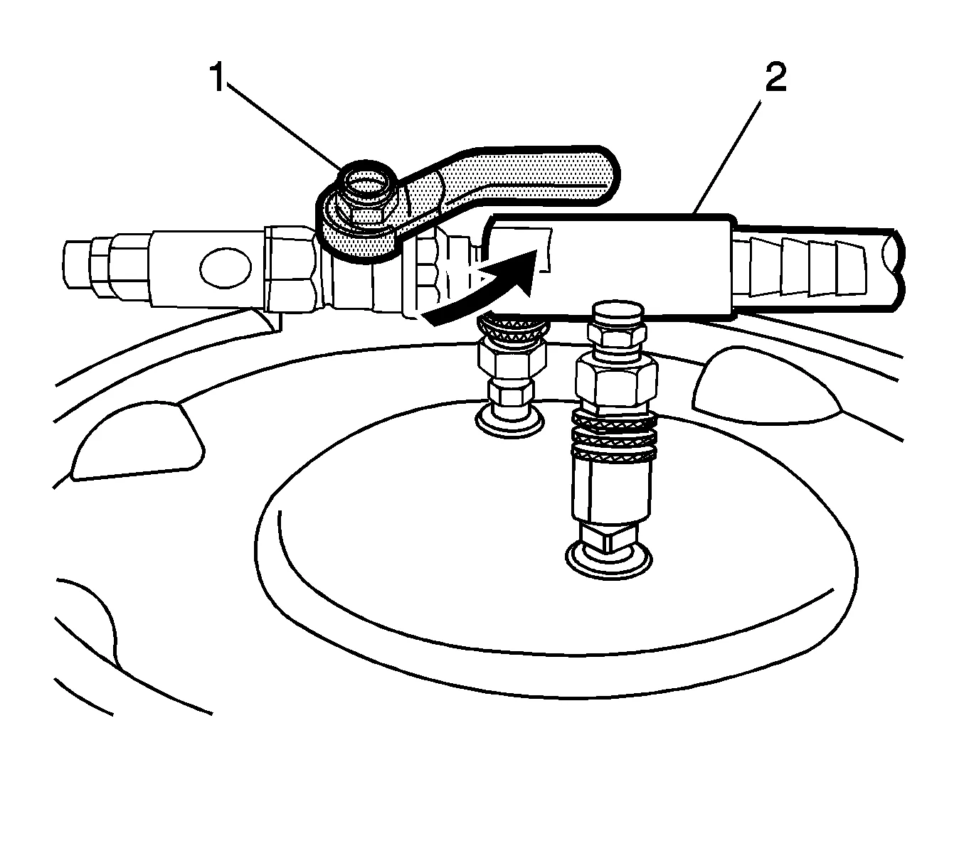 Cooling System Draining and Filling (GE 47716 LM2) — figure 13