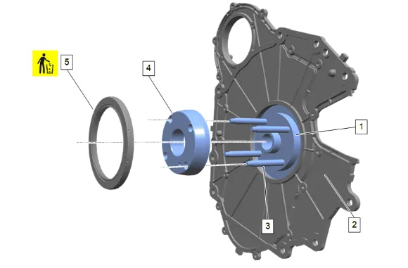 Crankshaft Rear Oil Seal Replacement (2WD) — figure 9