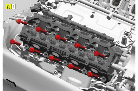 Cylinder Head Replacement - Right Side (L84) — figure 36