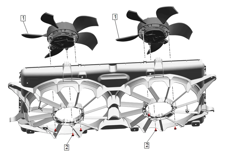 Engine Cooling Fan Motor Replacement (L84, L87) — figure 17