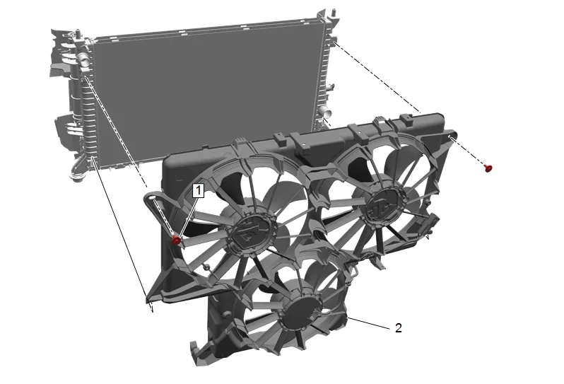 Engine Cooling Fan Motor Replacement (LM2) — figure 3
