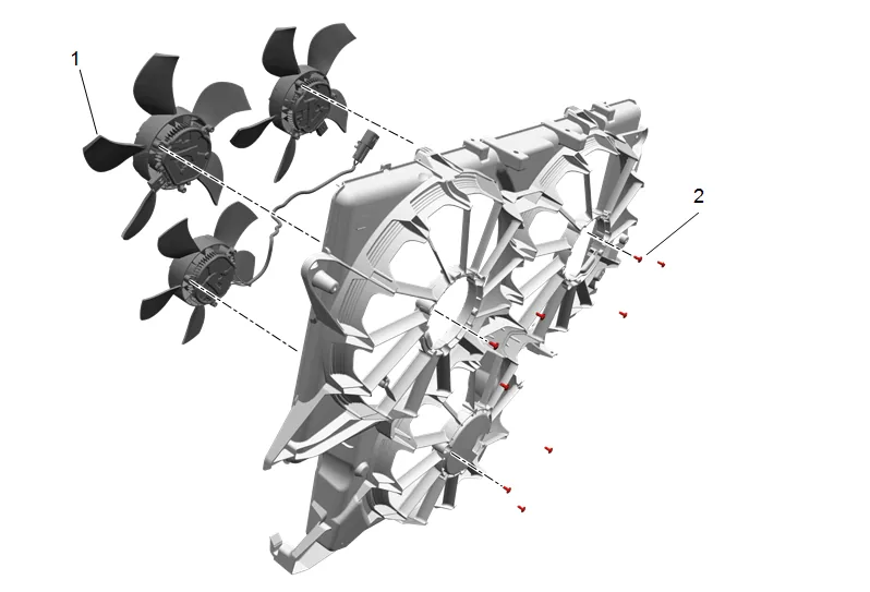 Engine Cooling Fan Motor Replacement (LM2) — figure 4
