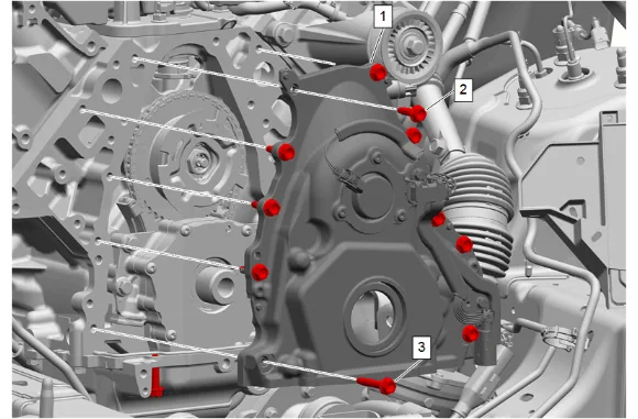 Engine Front Cover Replacement (L84 with WTX) — figure 36