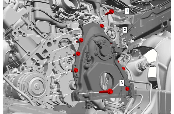 Engine Front Cover Replacement (L87 with WTX) — figure 36